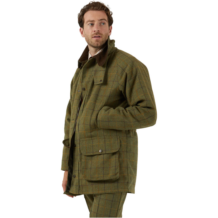 2023 Alan Paine Mens Rutland Tweed Waterproof Shooting Coat